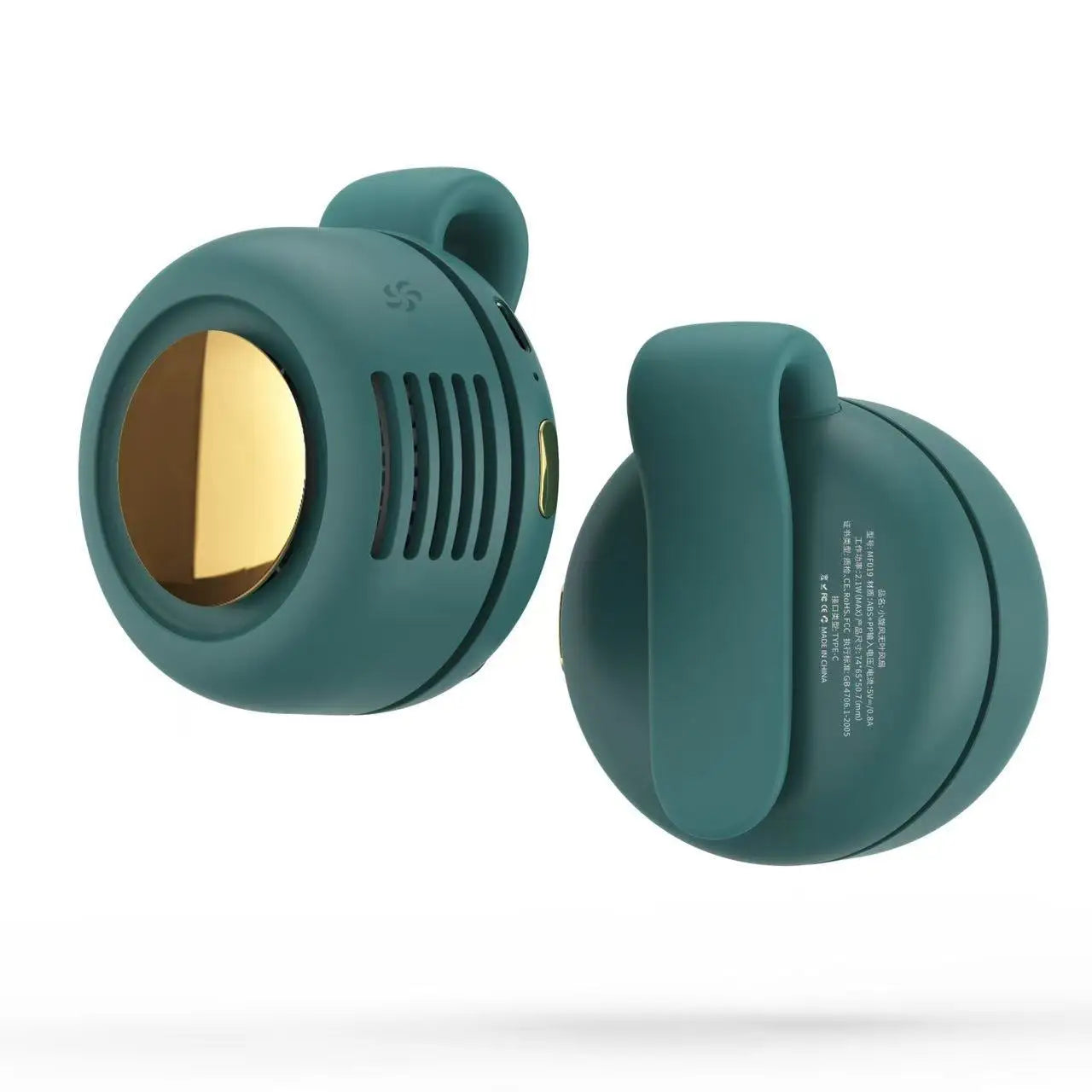 360°Rotating Neck Fan Portable Clip On Mini Fan USB Rechargeable Wearable Cooling Fan Low Noise Hands Free Small Fan