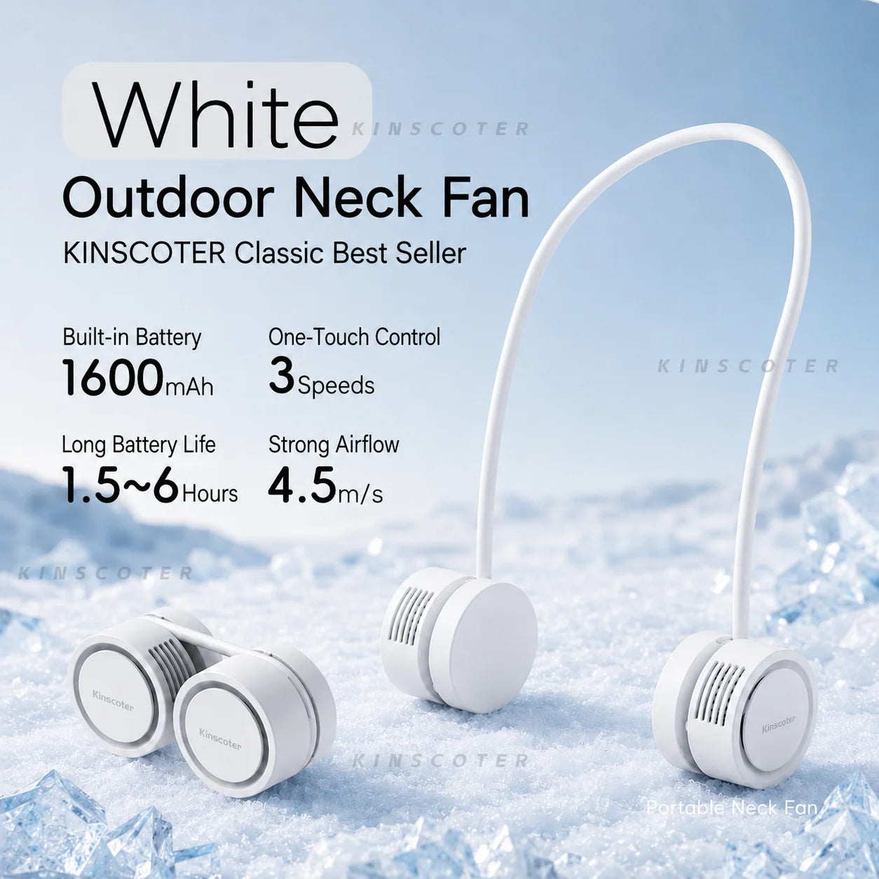New Hanging Neck Fan Portable Cooling Fan Air Cooler USB Leafless Bladeless Neckband Mini Rechargeable Electric Fans