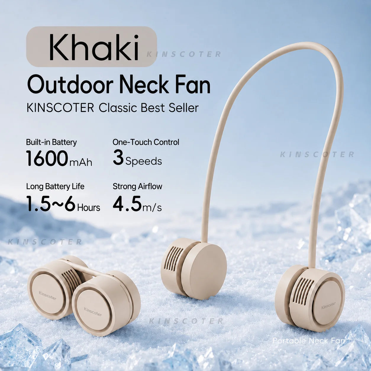 New Hanging Neck Fan Portable Cooling Fan Air Cooler USB Leafless Bladeless Neckband Mini Rechargeable Electric Fans